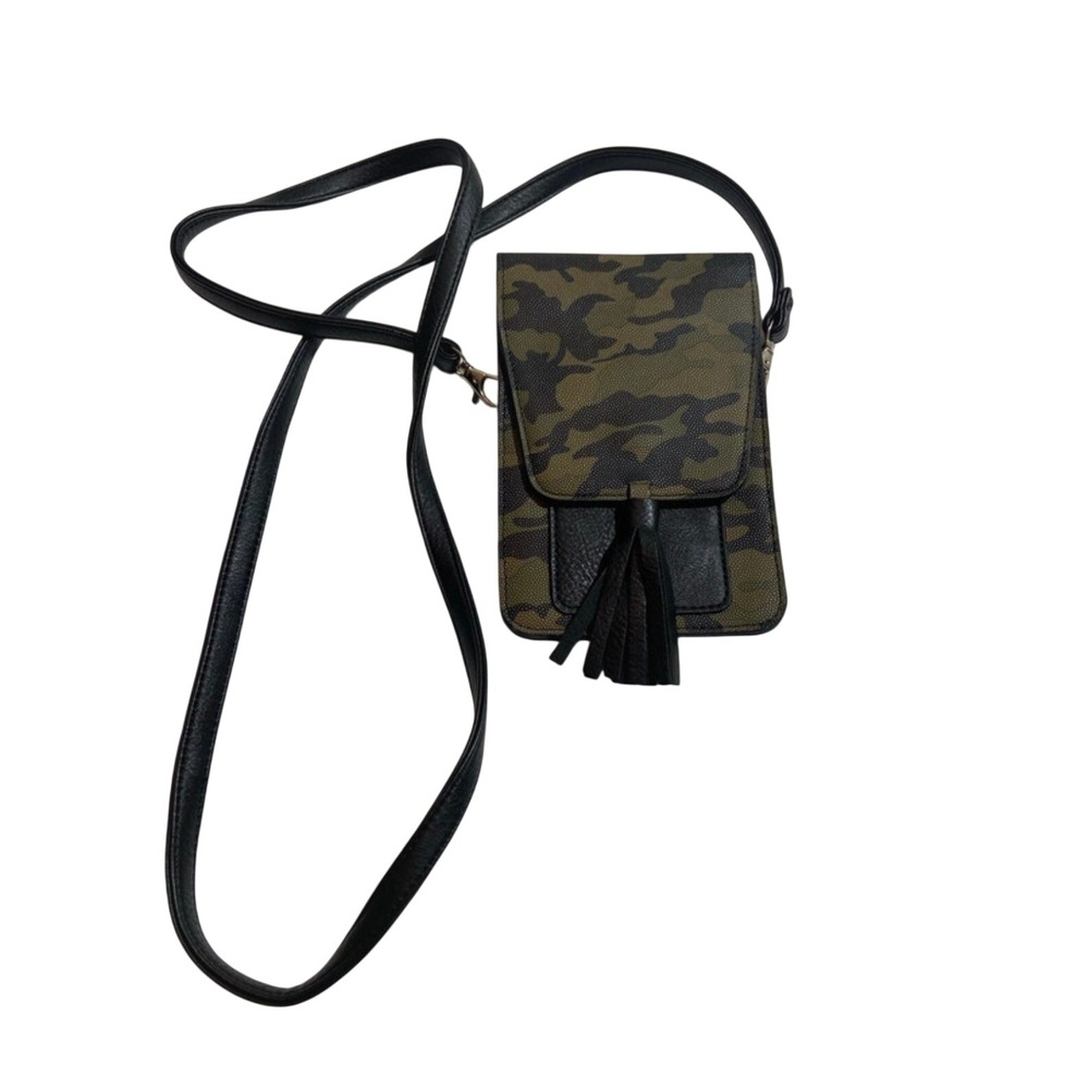 K Carrol Crossbody Phone Bag/Wallet Camo Tassel Carabiner utility Gorpcore RFID